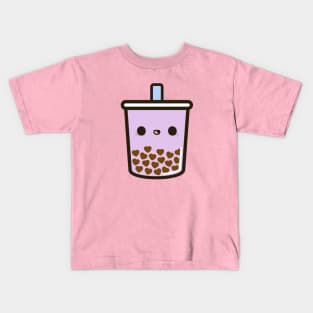 Cute Love Heart Bubble Tea Kids T-Shirt